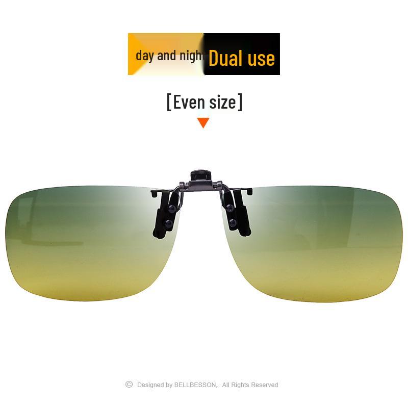 

Polarized Night Vision Clip-On Glasses, Day/Night Anti-Glare Driving Eyewear for Myopia, Unisex