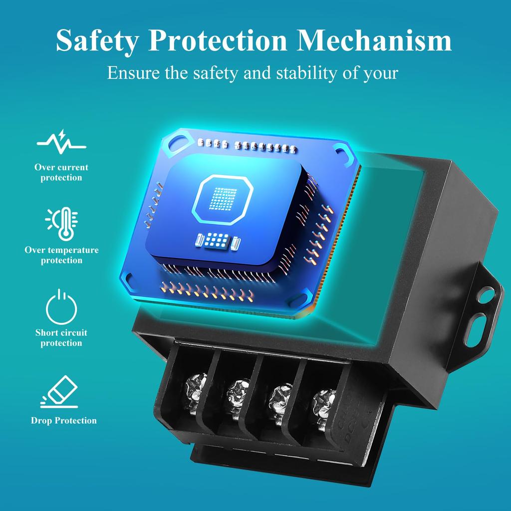 Mzhou 15W DC měnič s dvojitým vstupem na 5V 3A Snadná instalace pro CCTV, obsahuje šroubovák zdarma pro USB napájení 12/24V - Kamera pro nákladní vozidlo/RV, (CE