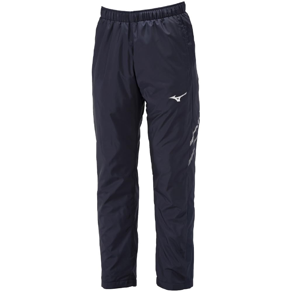 Mizuno 32MFA631 Breath Thermo Lined Warmer and Deep Size M MC-LINE Pants, Moisture-Wicking Heat-Generating, Navy/Silver,