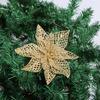Christmas Flower Artificial Flowers 10PCS Poinsettia Artificial Flower Xmas Tree Ornaments Christmas Decoration