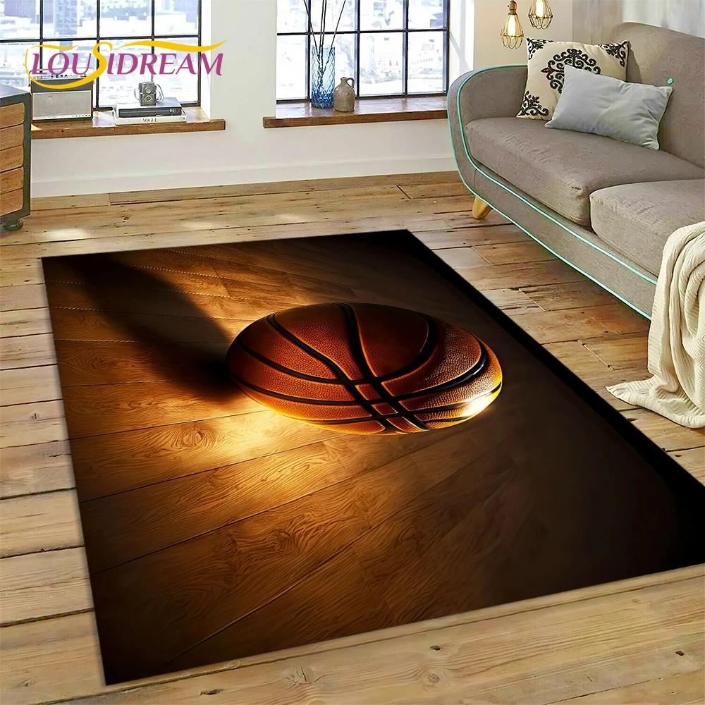 Lastest Basketball Court Frame Cartoon Rug Carpet for Living Room Bedroom Home Decor,Decoration for Sofa Doormat