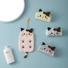 1Pc Wall-mounted Cute Cat-shaped Footprint Embroidery Suitable for Kitchen and Bathroom Hand Towels and Face Towels