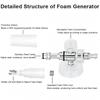 Professional Snow Foam Lance 1/4" Quick Connect Adjustable Foam Cannon Spray Nozzle Pressure Washer Car Cleaning Kit