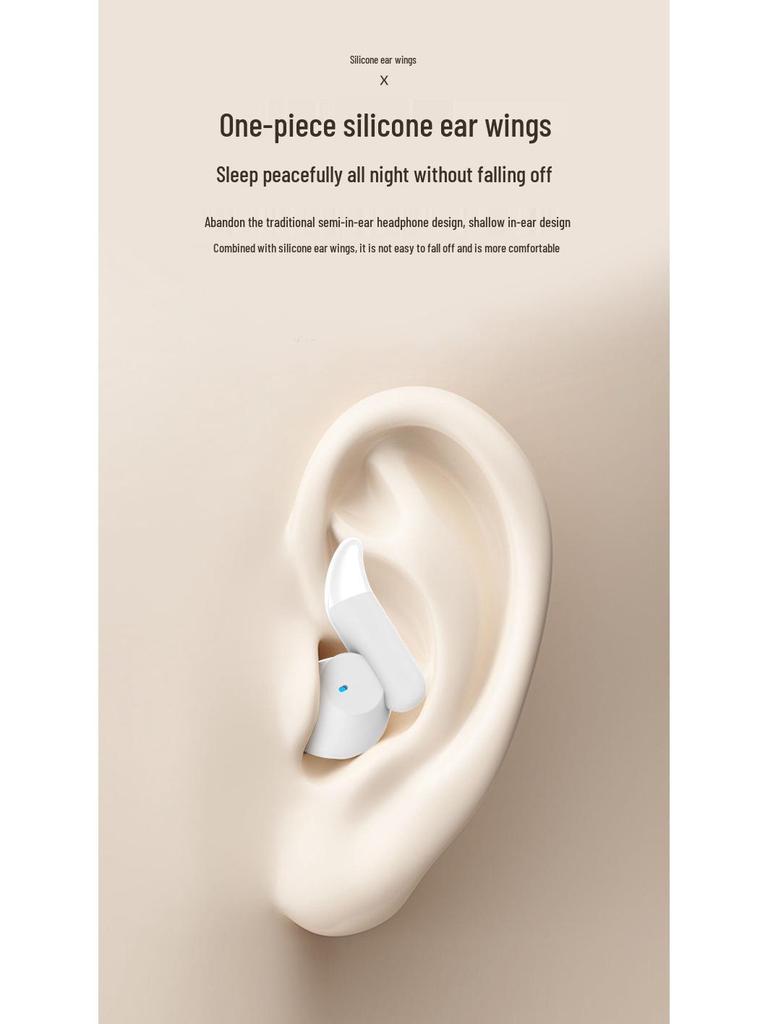 Jaliss C27 Bluetooth Earphones with Slide-Out Case, Perfect for Comfortable Side-Sleeping and Noise-Canceling.