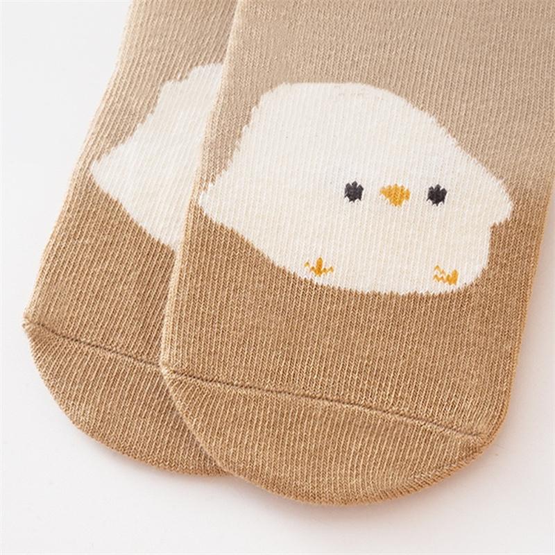 Newborn Boy Girl Cotton Anti-Slip Floor Socks Spring Autumn Korean Cute Cartoon Toddler Socks Children Rubber Soles Sports Sock