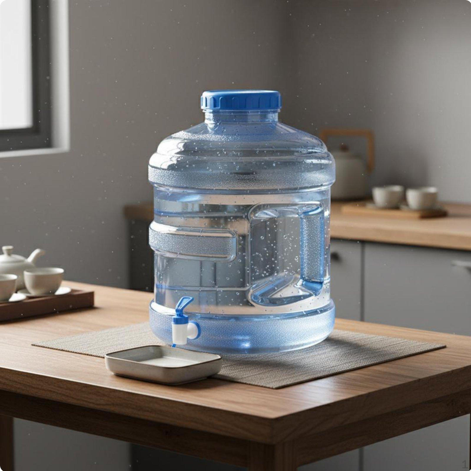 Wide Mouth Water Storage Bucket Leakproof Spigot Dispenser Jug with Tap Food Grade Material Blue