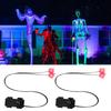 LED Eyes for Skeleton Light Up Eyes for Skulls With Timer LED Props Spooky Decorations for Indoor Outdoor Skeleton Pumpkins