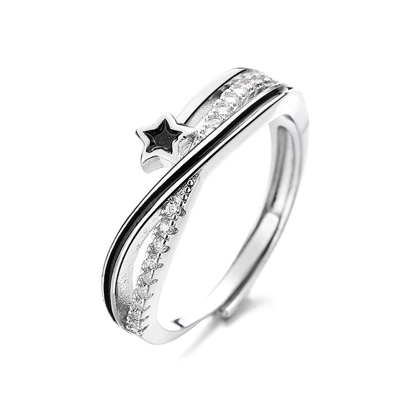 European & American Minimalist White Diamond Star Zircon Ring - Hot Selling Jewelry