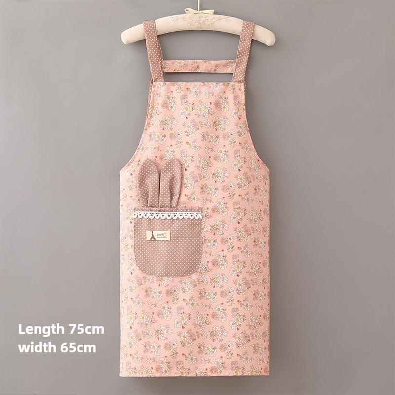 Fashionable Floral Kitchen Home Cooking Apron with Increased Waterproof and Stain Resistant Properties