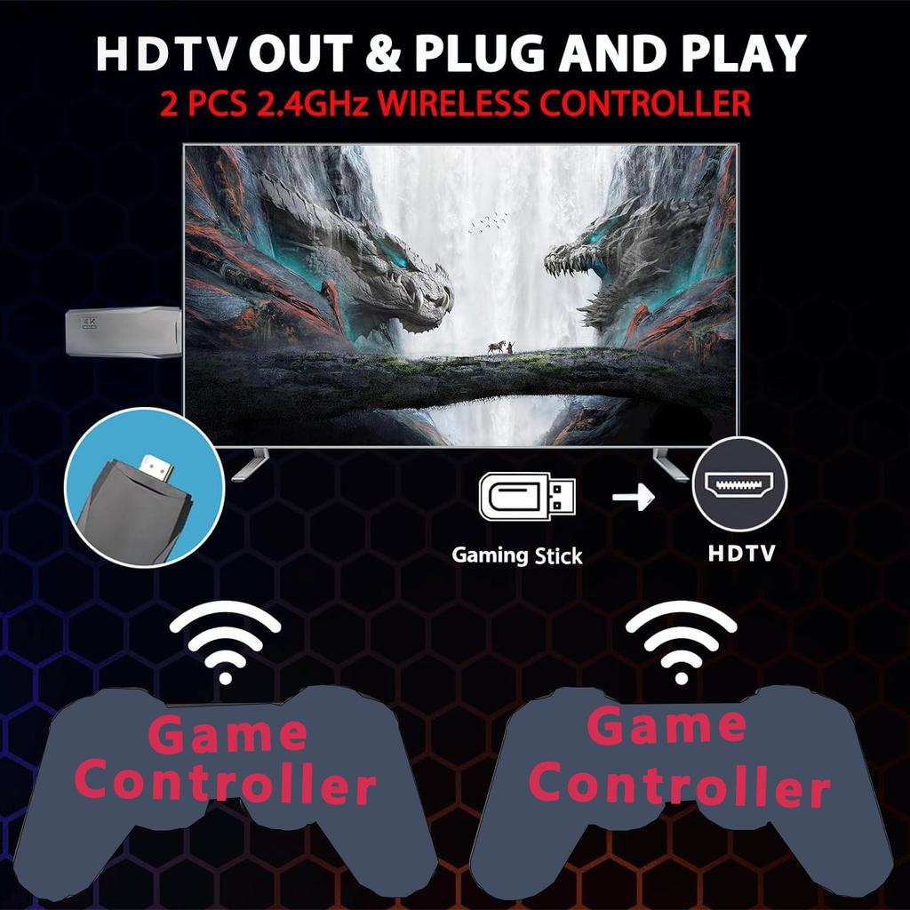 Step Into M8: 2.4G HD Wireless Retro Game Console with PS1 Arcade Classics