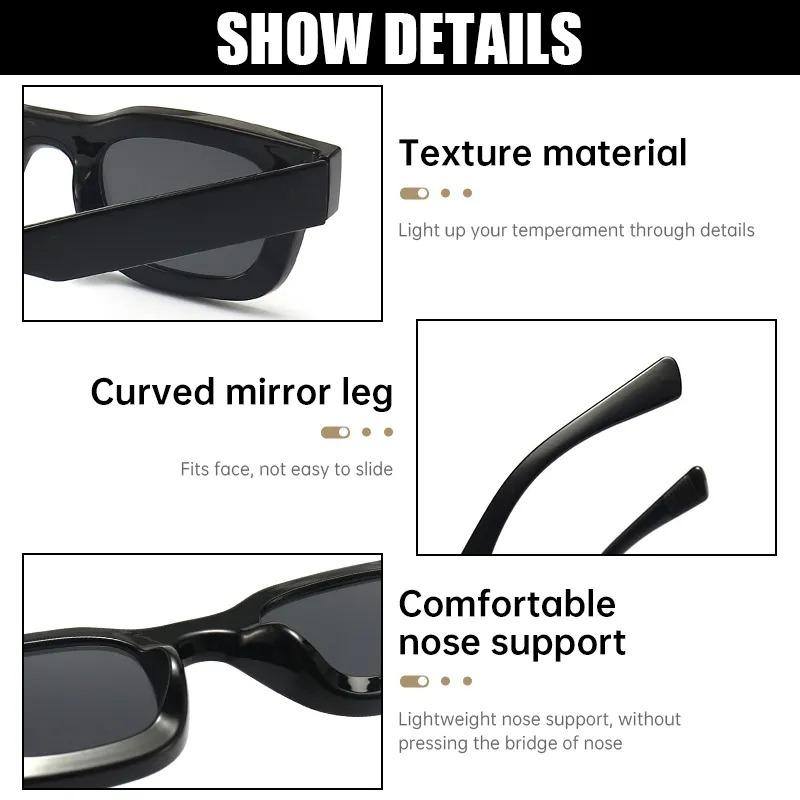 Fashion Small Square Sunglasses Women Retro European and American Style Hip-hop Punk Shades UV400 Men Trending Sun Glasses