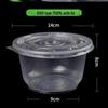 Miaojiayi Disposable Transparent Round Plastic Bowls with Lids