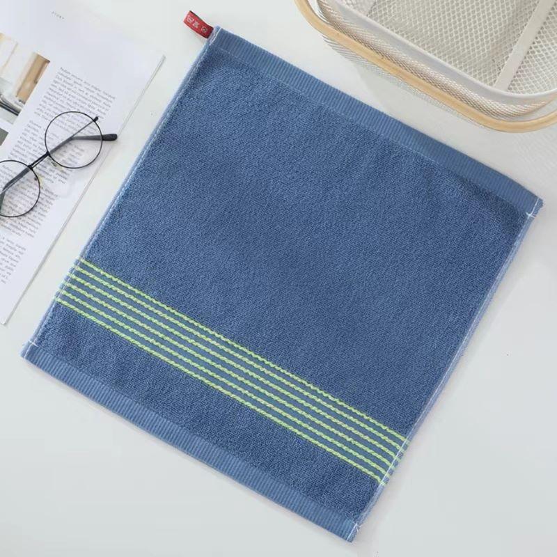 4pcs Cotton Striped Hand Towels Quick Drying Super Absorbent Washcloths Soft Multifunctional Towels 35*35cm(13.78*13.78 Inch)