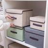 Foldable Non-Woven Storage Box for Clothes and Toys - Large and Dustproof.