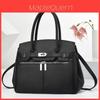 Crossborder Style Pu Large Capacity Shoulder Bag With Double Zipper For Daily Use