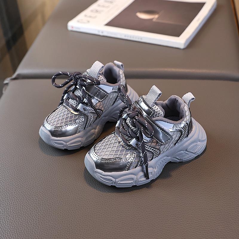 Kids shoes summer new children's sports shoes boys' single mesh breathable baby shoes fashionable trendy girls' dad shoes