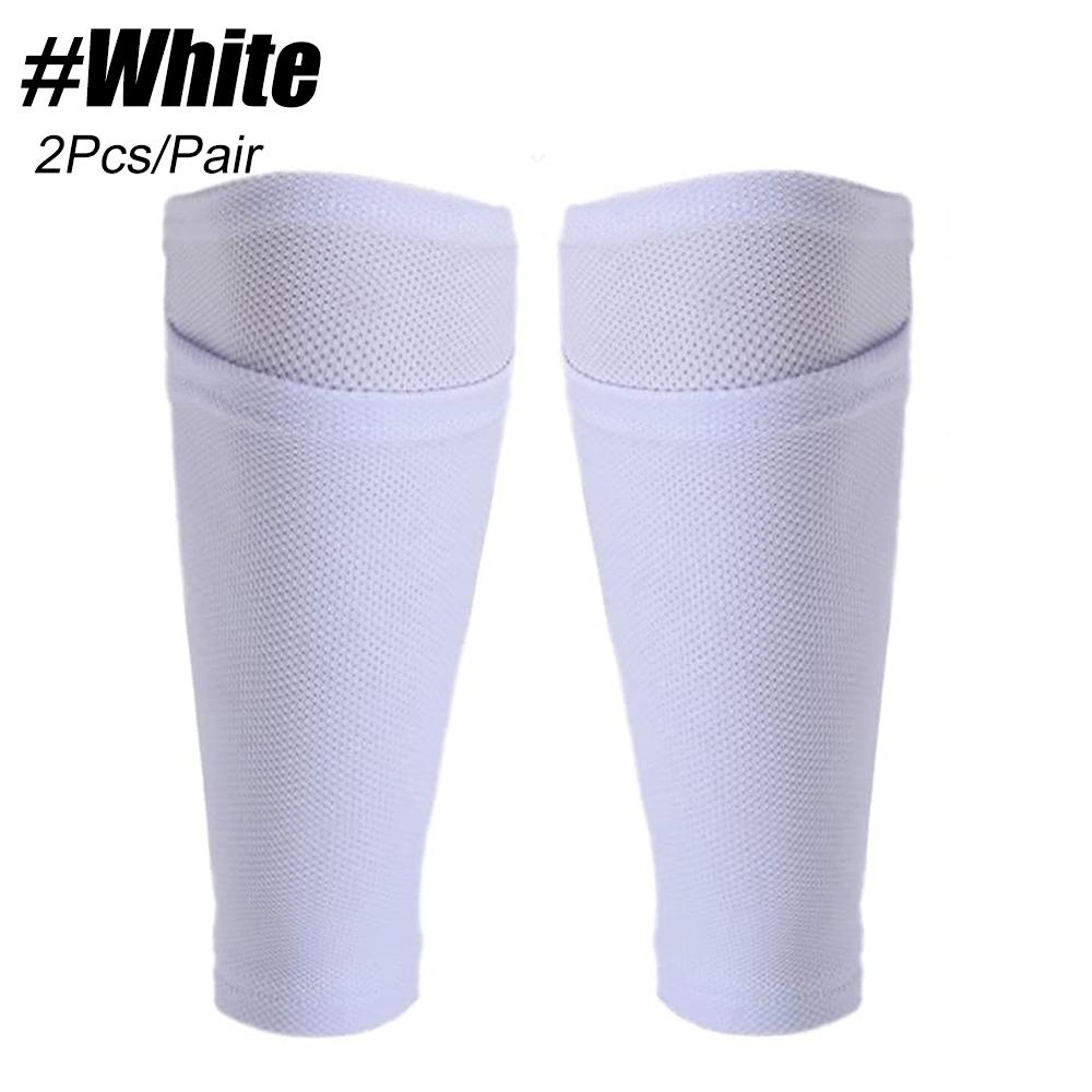 

1 пара компрессионных рукавов для ног и голени с карманами для защиты голени, рукавами для поддержки икр, обезболивающими носками без ног для фитнеса S