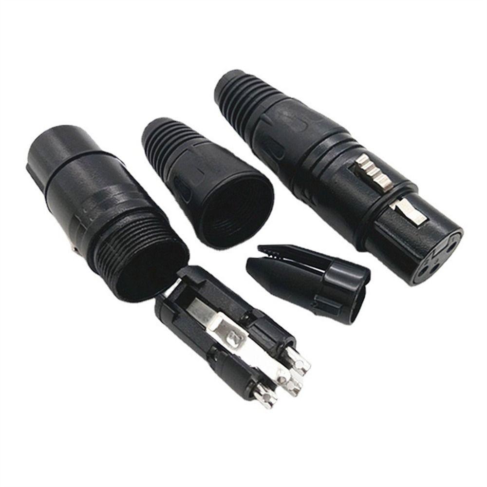 Female Microphone Plug 3 Pin XLR Plug XLR Wire Connector Microphone Connectors MIC Cable Connector