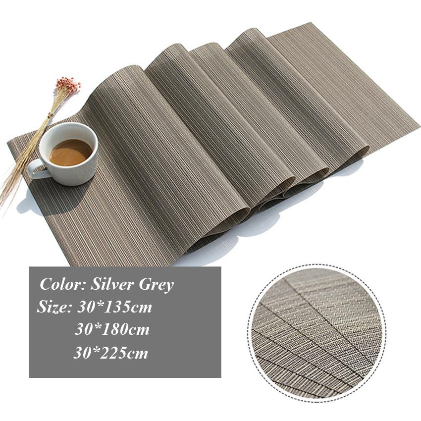 PVC Waterproof Table Runner Weave Non-slip Pad Placemat for Home Kitchen Dining Table Mat Party Decororation camino de mesa