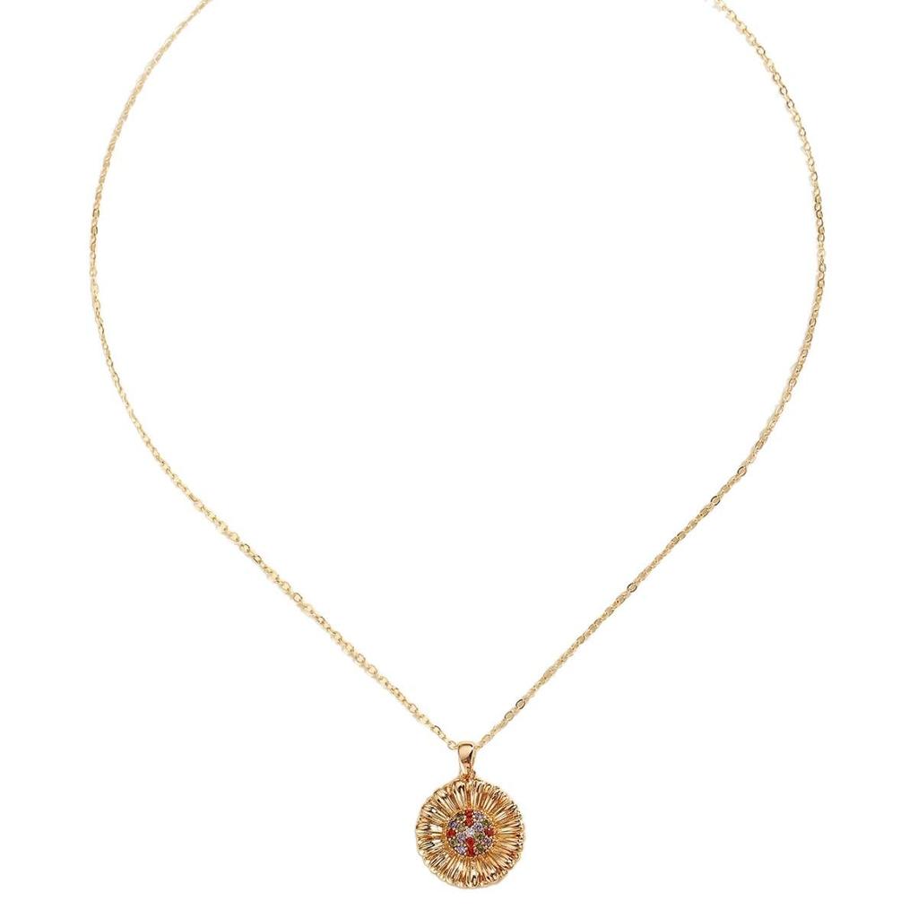 Gold Daisy Pendant Sunflower Necklace - Women's Clavicle Chain