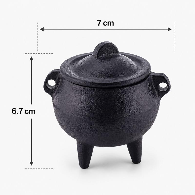 Retro Cast Iron Incense Burner with Lid Burner Household Mini Aromatherapy Burner Creative Decoration Meditation Sage Burner