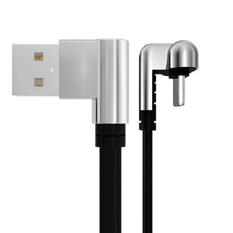 

Double Elbow Fast Charging Cable, Universal Type-C for Android & Apple Devices Apple 1.2m червоний