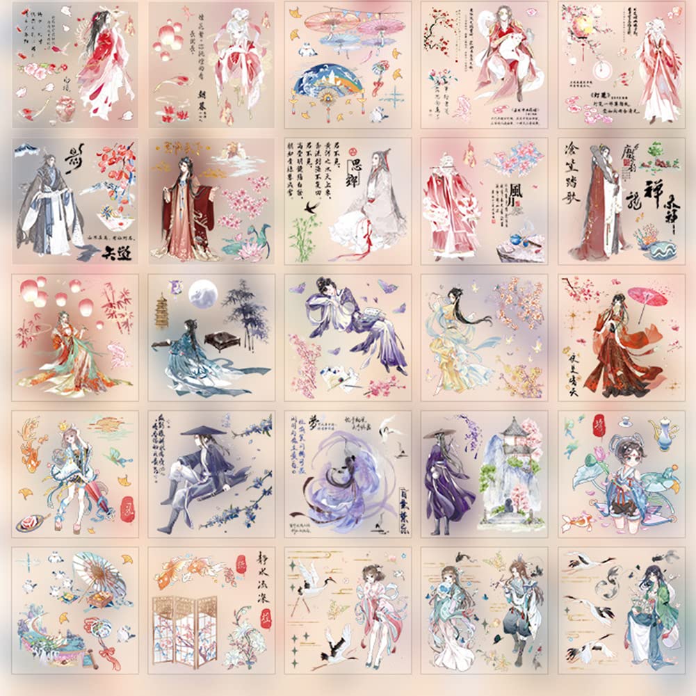 Misaki Planner Cute and Animal Washi Notebook 100 DIY Stickers for and Household Accounting PET 100 Sheets Stickers, Princess, Girl, Flower, Star,