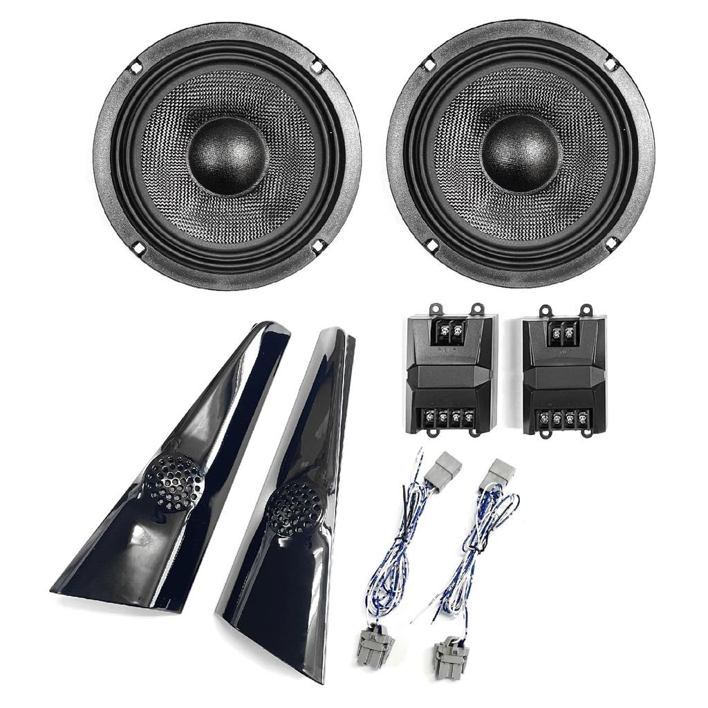 CGP Vehicle-Specific 17cm Speaker with Built-in Tweeter and Dedicated Tweeter Panel Set, Piano Black, for NBOX and Crossover (ZD6500-7018-7168)