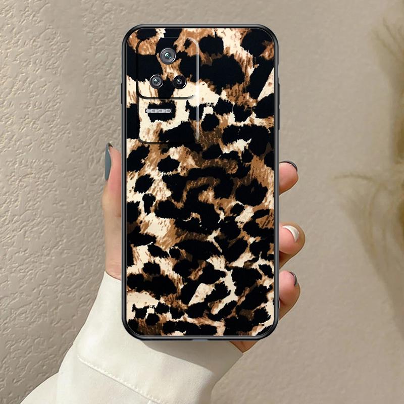 Tan Leopard Case For Xiaomi 13T 14T 15T Pro 13 14 15 Ultra 17 Pro Max POCO F7 F5 F6 X5 X6 X7 Pro Cover