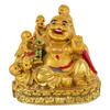 Laughing Buddha with 5 Children Idol Statue Showpiece Happiness and Money Wealth Sitting Idol for Home Decor Living Room