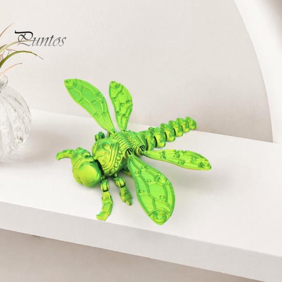 Realistic Insect Model 3D Printed Dragonfly Figurine, Articulated with Movable Joints, Stress Relief Fidget Toy for Desk Decoration Office Toys