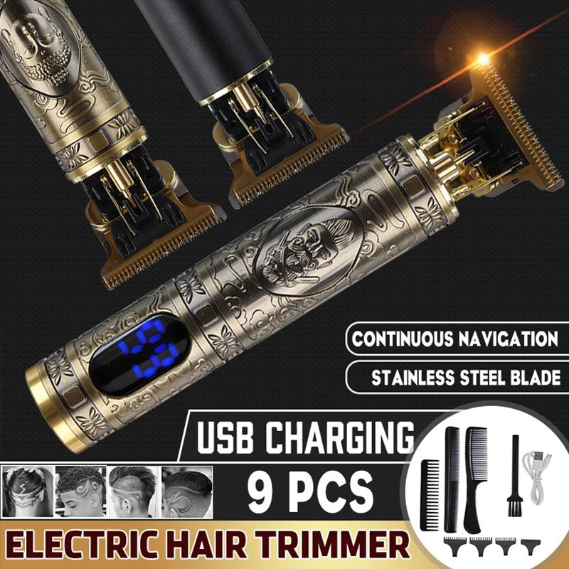 5V 10W USB Rechargeable Electric Hair Clipper Hair Trimmer Beard Razors Men Cordless Baldheaded Haircut Machine With LCD Display New