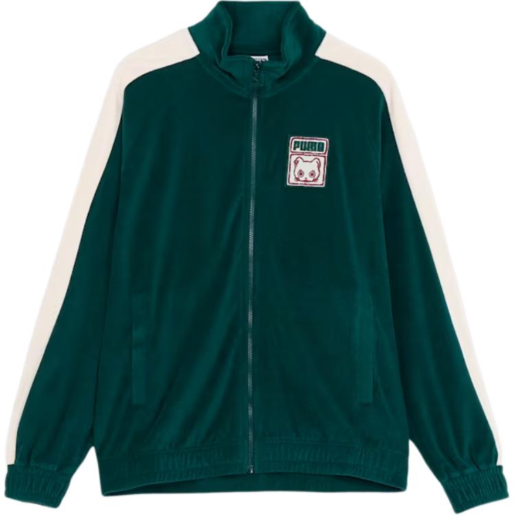 

Puma T7 Neko-San FW24 Zipper Comfortable Loose Versatile Long Sleeve Retro Color Block Stand Collar Jacket Unisex Jacket Dark-Green 629842-60 L