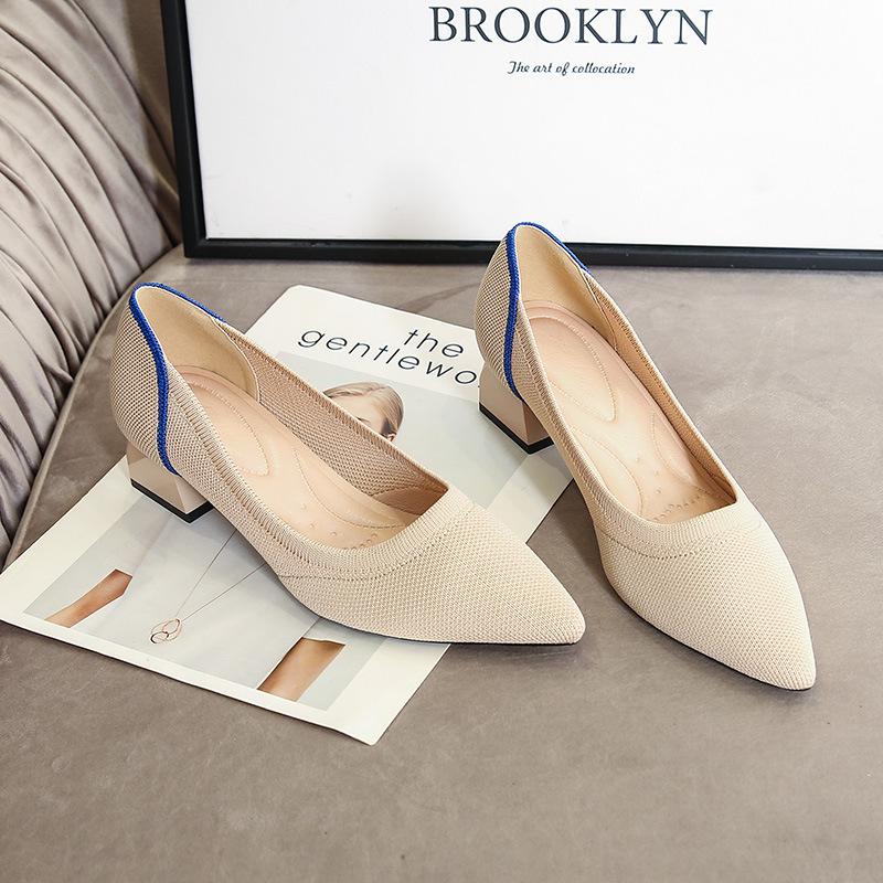 

Туфли на высоком каблуке с леопардовым принтом, летящие, плетеные, заостренные, толстый каблук, легкий, средний, плетеные, высокие каблуки, женские 34 жёлтый