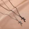 Retro Gothic Punk Skull Necklace with Demon Bat Wings