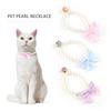 Elastic Bead Necklace with Pet Knot, Cat Accessories, Cat Jewelry, Small and Medium Dog, Presidency Headband, Teddy Bear