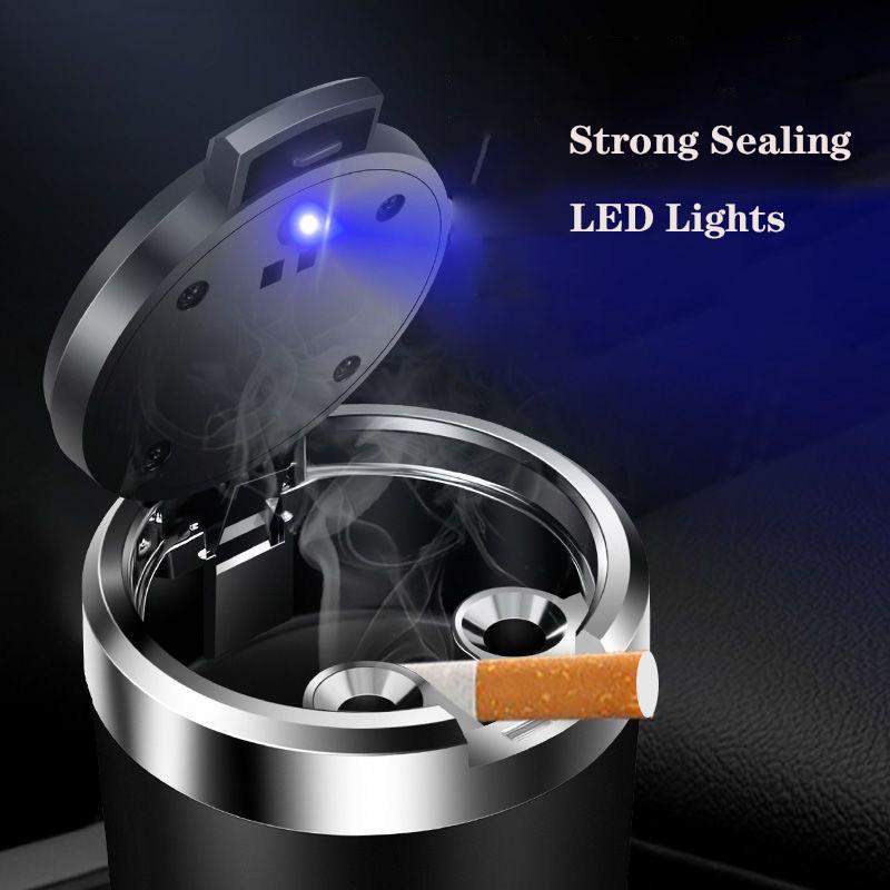 Flip cover car ashtray with LED lights for Volkswagen Golf GTI  Passat Polo Jetta Bora Beetle Tiguan Scirocco MK6 MK5