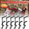 Metal Fireplace Garland Hanger with 2 Metal Hooks Mantel Hanger Adjustable Mantle Hook for Christmas Wreath Vine Desk Fireplace
