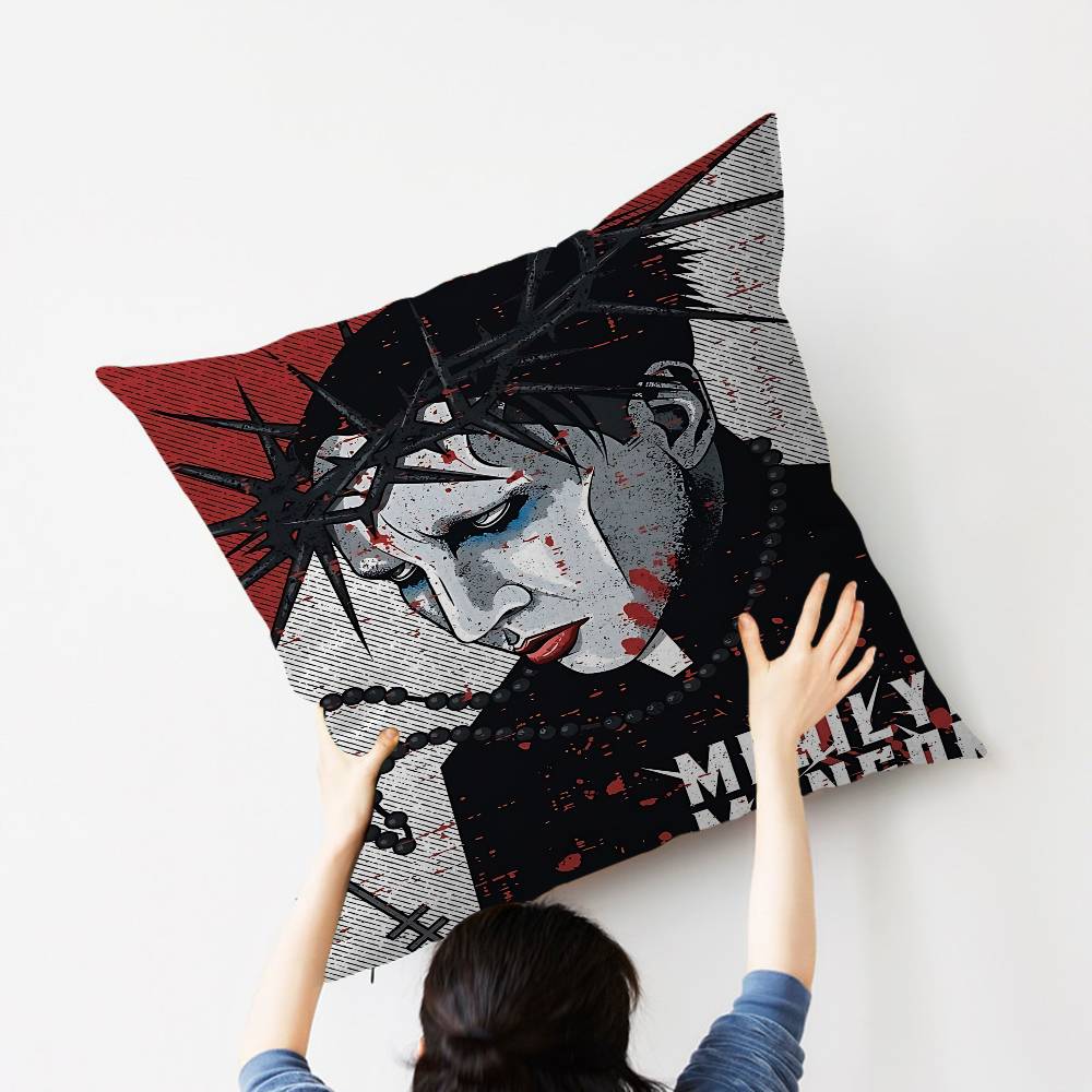 M-Marilyn M-Manson Singer Personalized Picture Text Home Decorative Pillows Household Gifts 45X45Cm