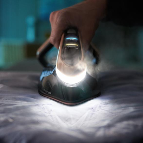 Tefal gv9823e0 pro express vision 3000w smart led light steam generator black and gold