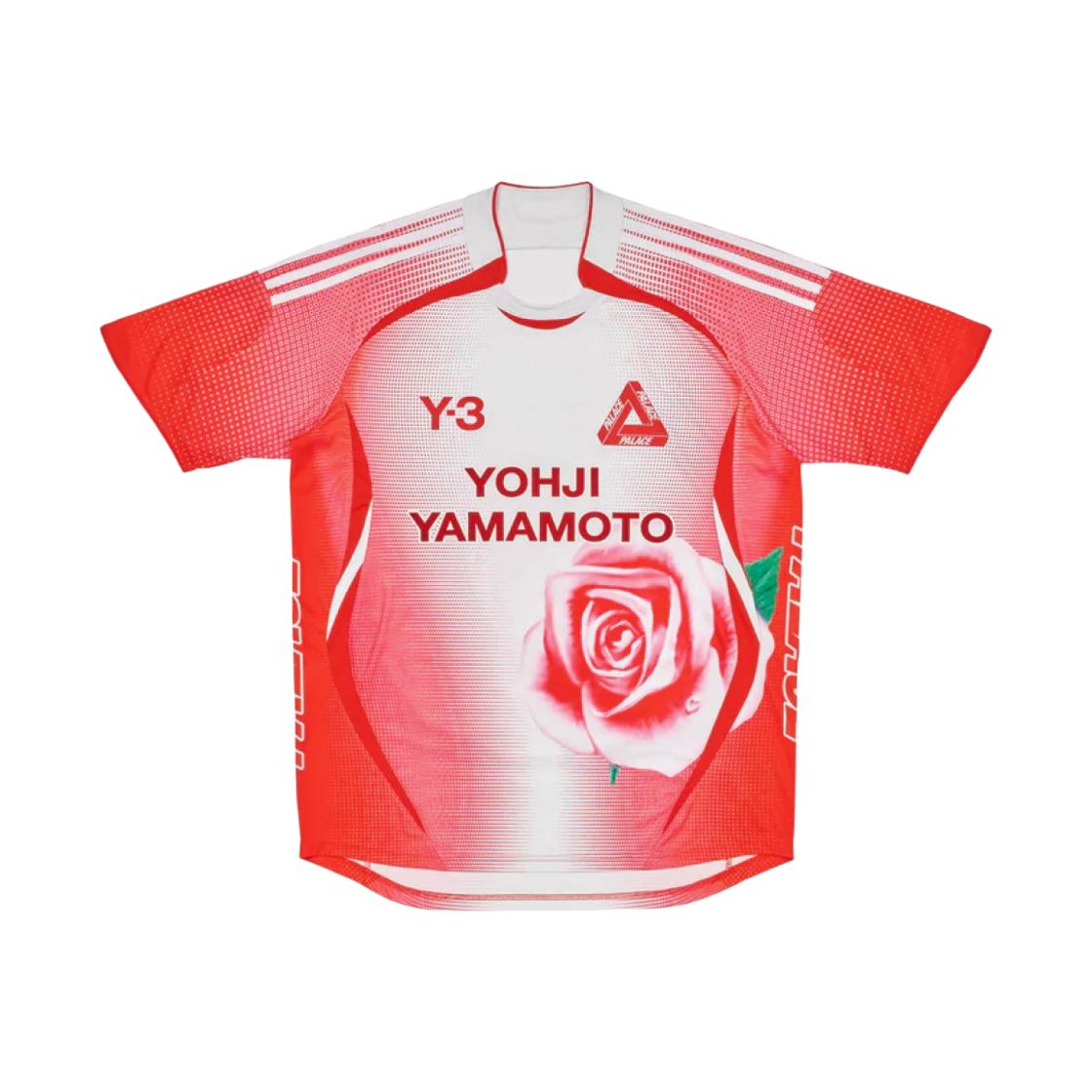 Футболка Y-3 x Palace Football, белые/красные мужские топы HN9879 XS