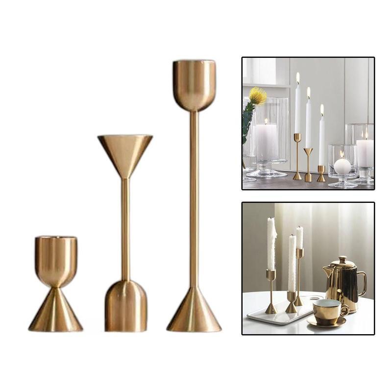 Party Home Decoration Gold Candles Stick Wedding Table Centerpieces Dinner Candelabrum Holiday Tabletop Elegant Candle Holder