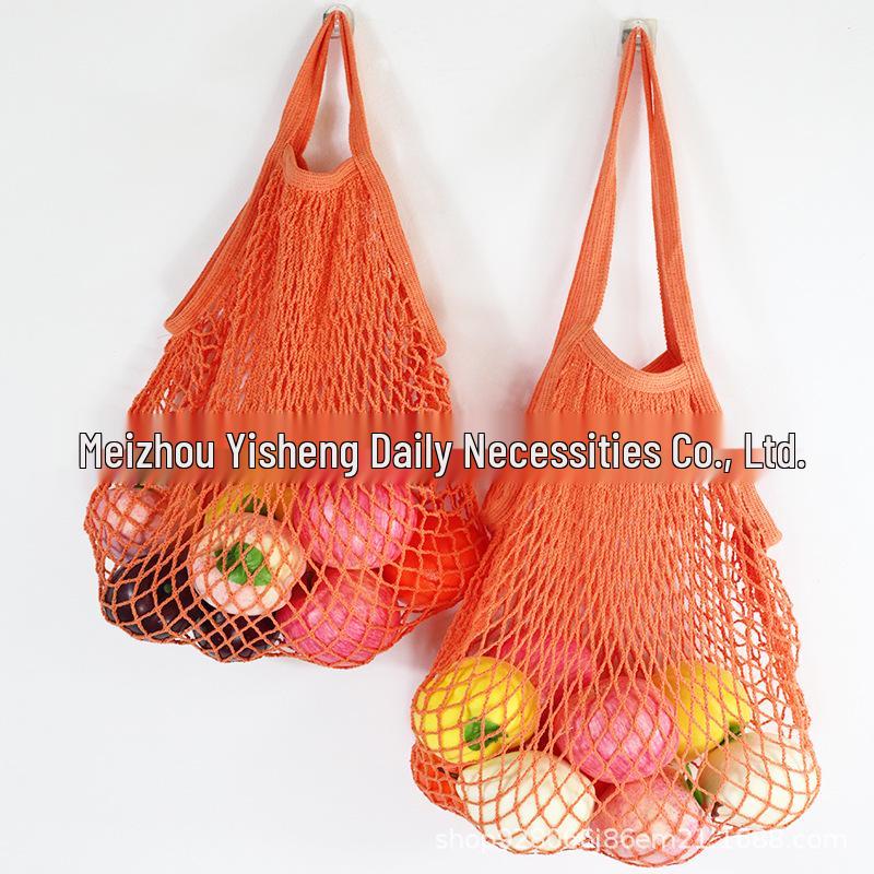 Xiaohongshu Pure Cotton Mesh Bag: Portable, Foldable Grocery Net Bag for Fruits & Vegetables