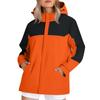 Women's Fashionable Color Blocked Long Sleeved Hooded Outdoor Thin Waterproof Running Sports Jacket, Submachine Jacket