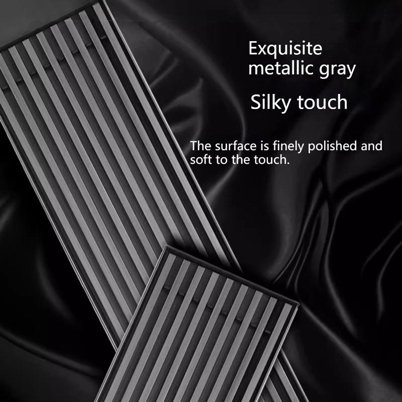 High Quality Bathroom Floor Drain 304 Stainless Steel Rectangular Drain Odor Prevention Shower Drainage Pipe