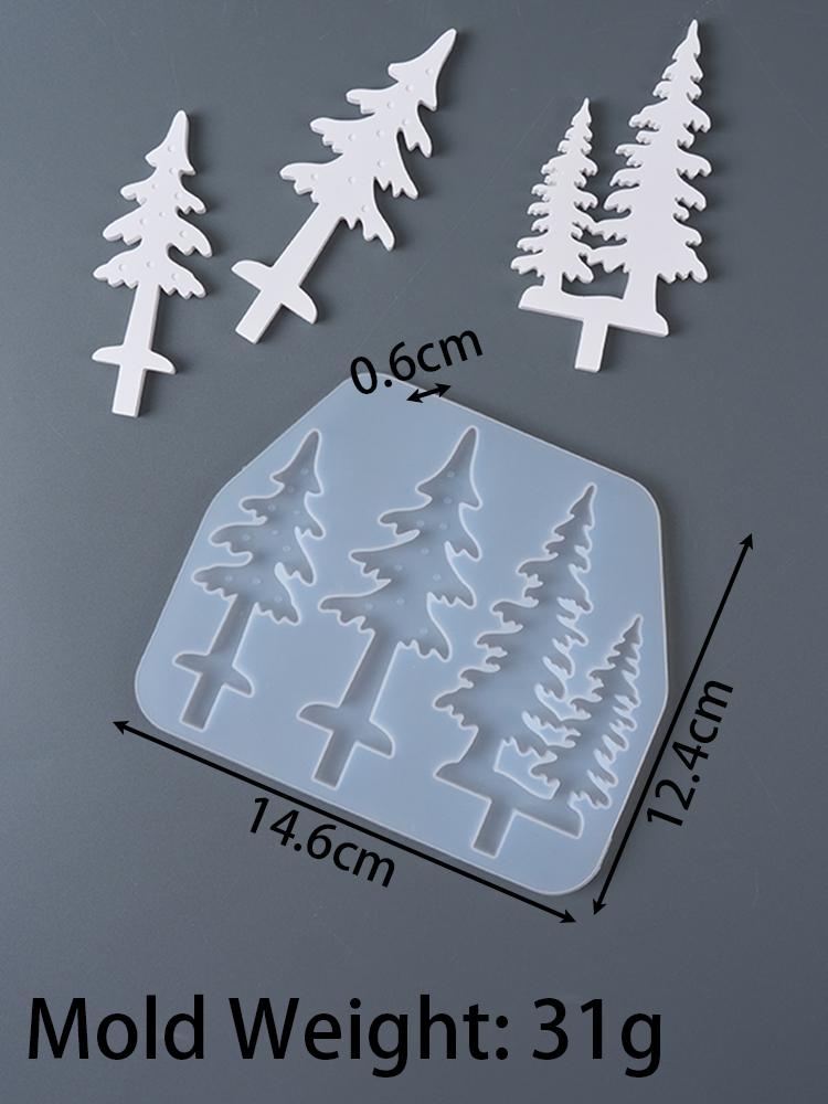 Christmas Tree Snowman Elk Candle Holder Mold DIY Christmas Ornaments Candlestick Making Plaster Resin Craft Silicone Molds