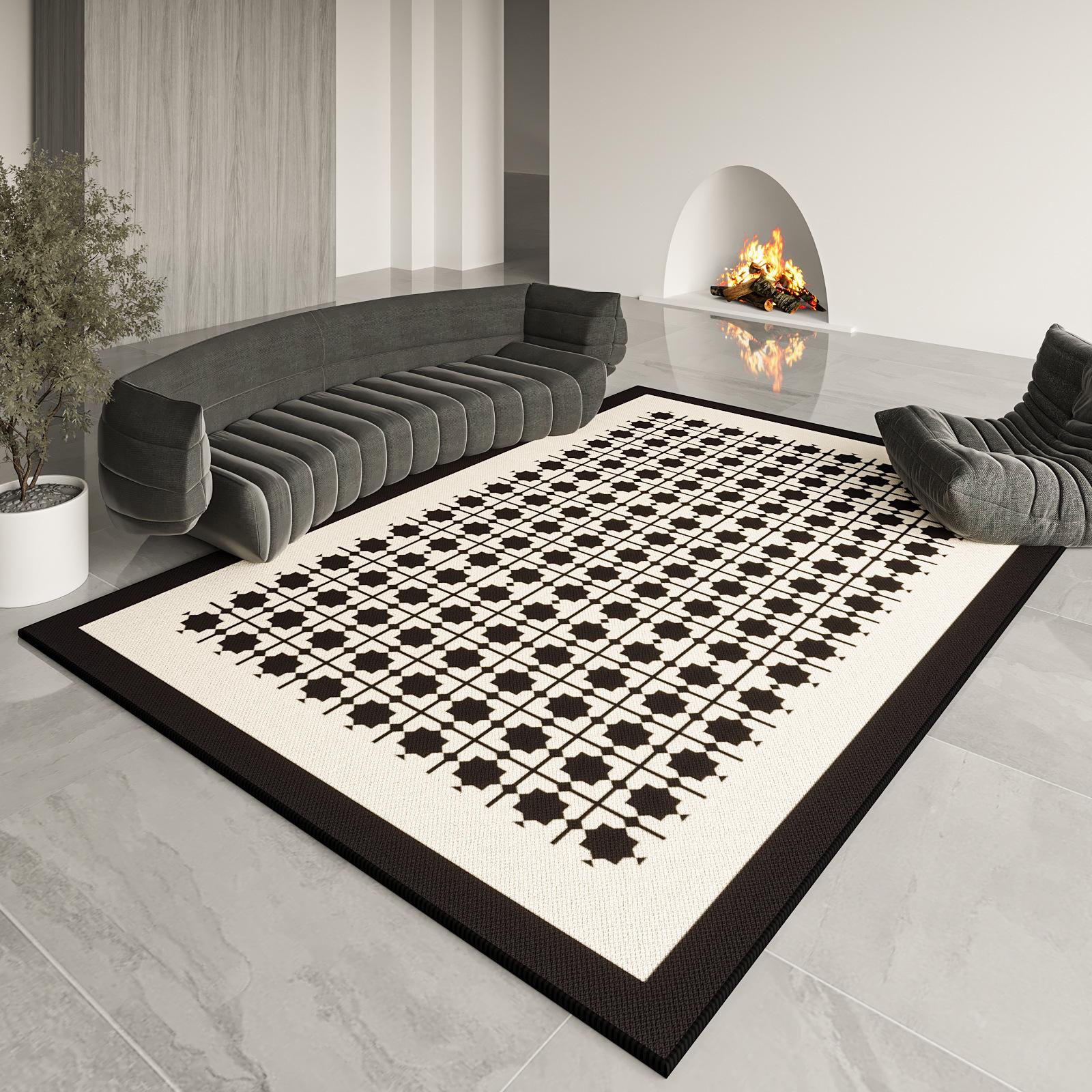 

Зимний свет, роскошный большой ковер для гостиной, простой полосатый ковер для гостиной, длинный ковер с петлевым ворсом для спальни 140*200cm