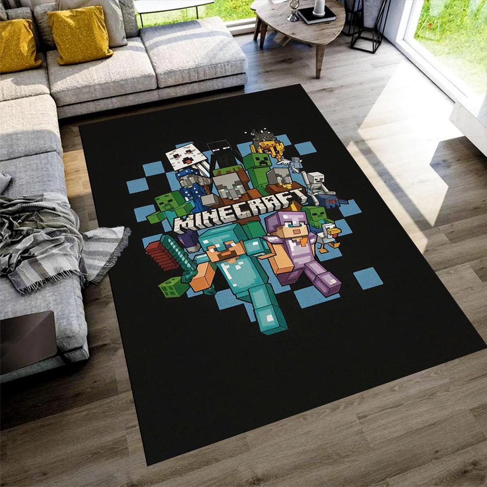 Minecraft Floor Mat Suitable for Dormitory Foyer Playrooms Dining Room Antislip Carpet Office home decor Luxury Gift for Birthday, Christmas, Wedding