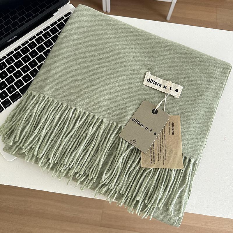 Women's Scarf Women's Solid Color Scarf Shawl Tassel Scarf