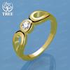 AAA Zircon 18k Gold Ring New Round Ring For Women Engagement Wedding Party Fashion Charm Beautiful Jewelry Gift Accessories